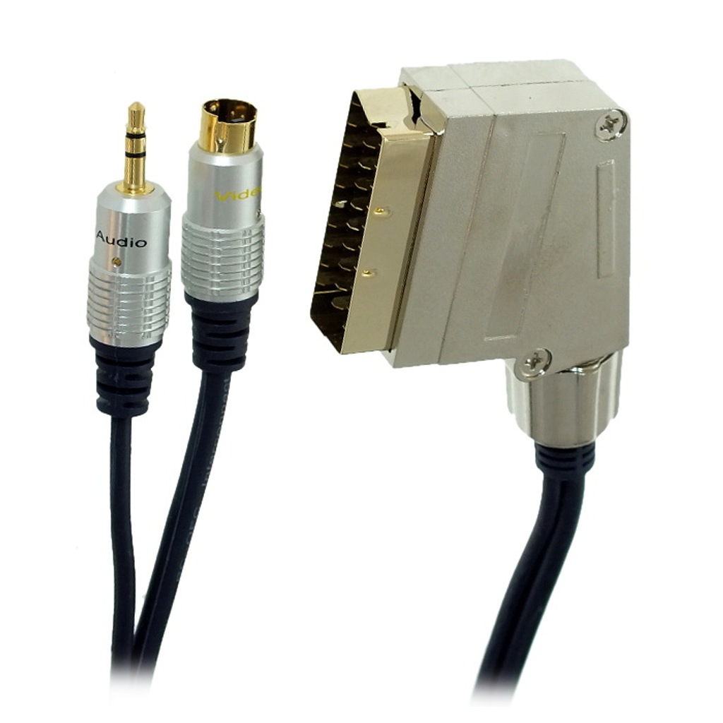 Kabel przewód EURO SCART-SVHS+Jack 3.5 DIGITAL 5m