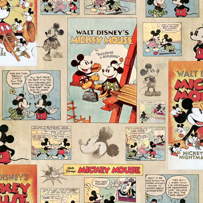 Tapeta Komiks Myszka Miki i Mini Vintage Mickey --