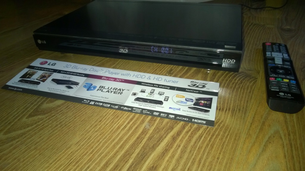 LG Blu-ray HR570C 3D DVB-T/C 500GB
