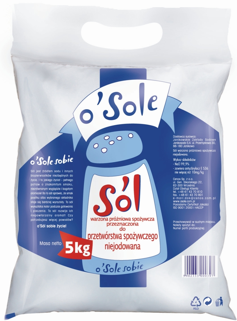 Sól serowarska niejodowana warzona 5 kg