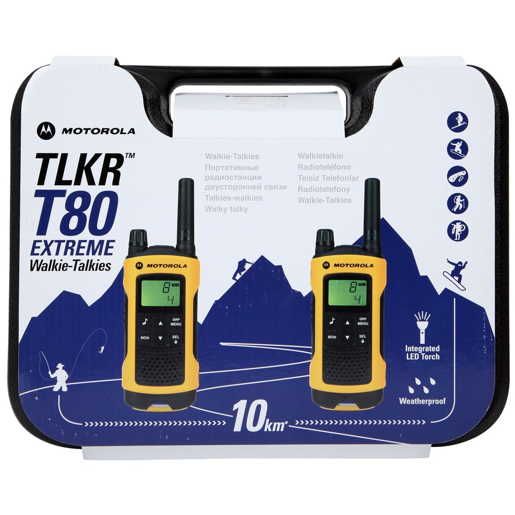 MOTOROLA T80 EXTREME RADIOTELEFONY 2szt +SŁUCHAWKI - 7324971862 ...