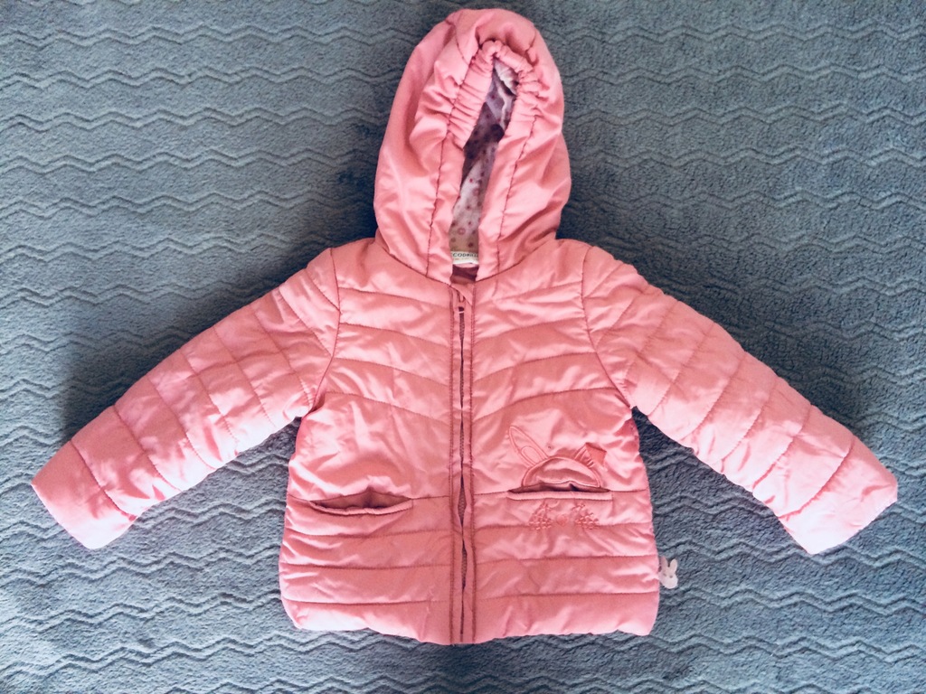kurtka zimowa dla dziewczynki róż Coccodrillo 74