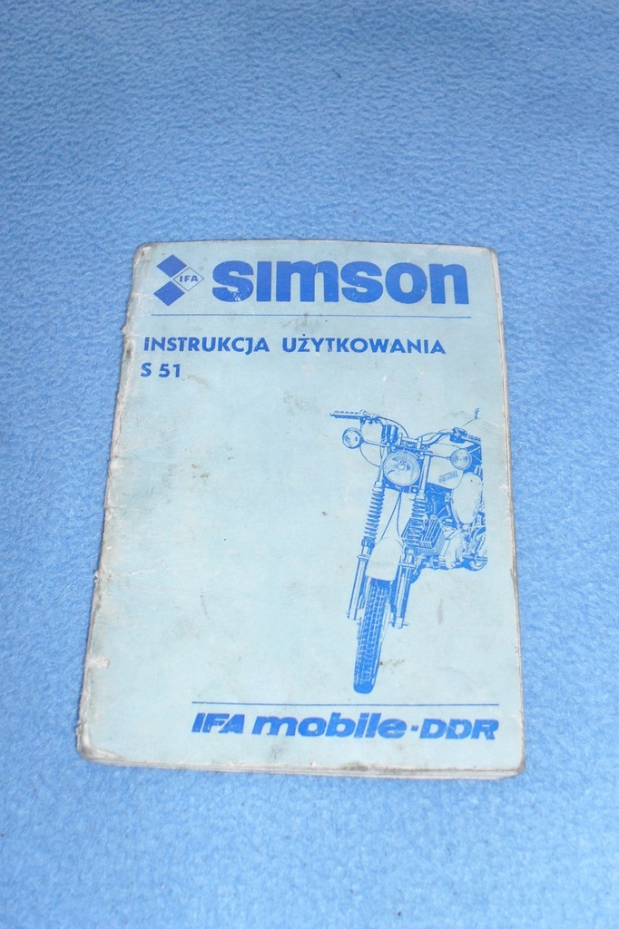 MOTOROWER SIMSON S51 INSTRUKCJA UŻYTKOWANIA 1983
