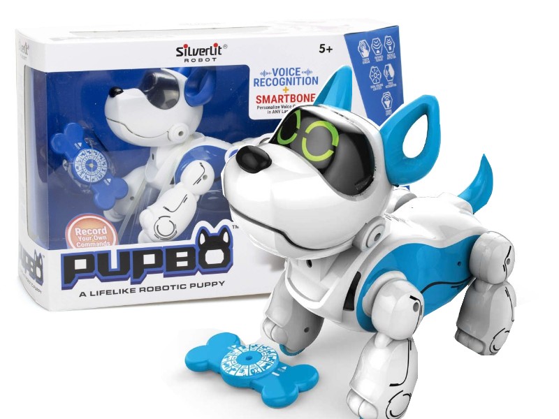 SILVERLIT PUPBO INTERAKTYWNY ROBOT PIESEK niebiesk - 7677700528 ...