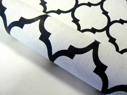 TAPETY TAPETA MAROKAŃSKA KONICZYNA BIAŁO CZARNE