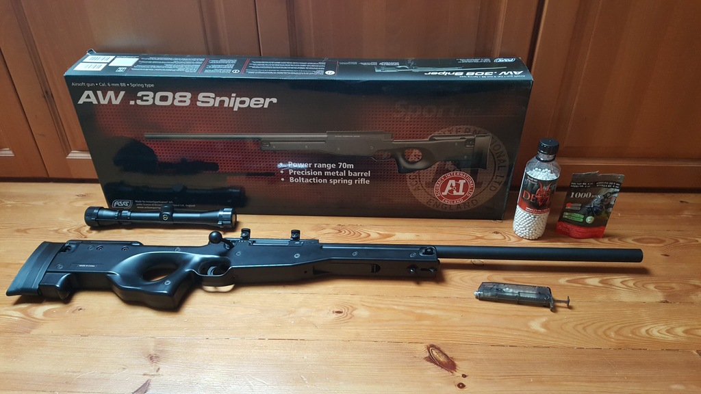 Karabin snajperski ASG AW. 308 + luneta BSA 3-9