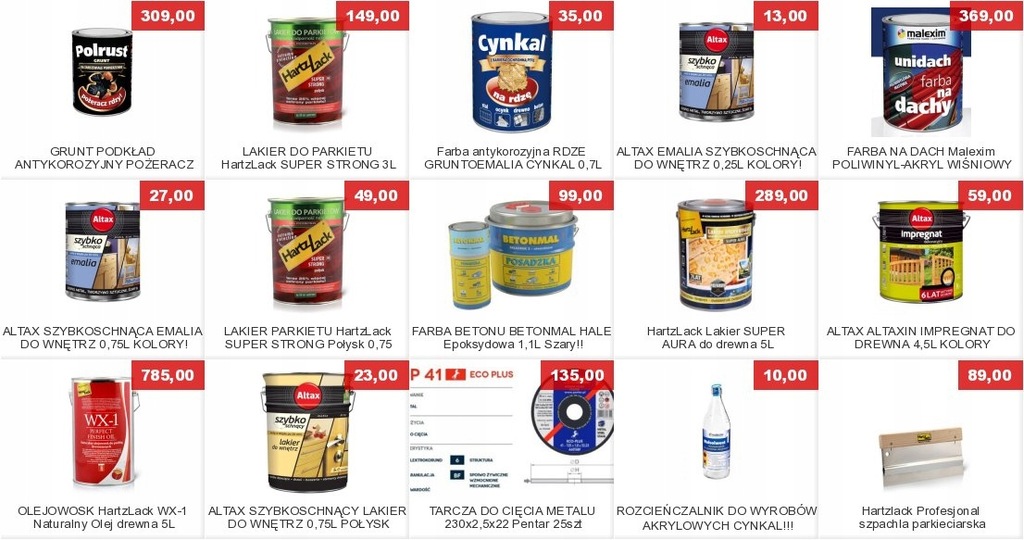 FARBA NA DACH EKODACH AKRYLOWA WODOROZ 10L Kolory - 7348110868