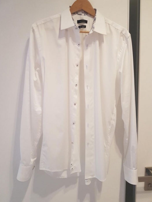 Koszula męska biała Lavard slim 100% bawełna