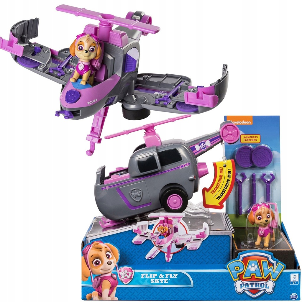 PSI PATROL FLIP AND FLY POJAZDY + SKYE 6037883
