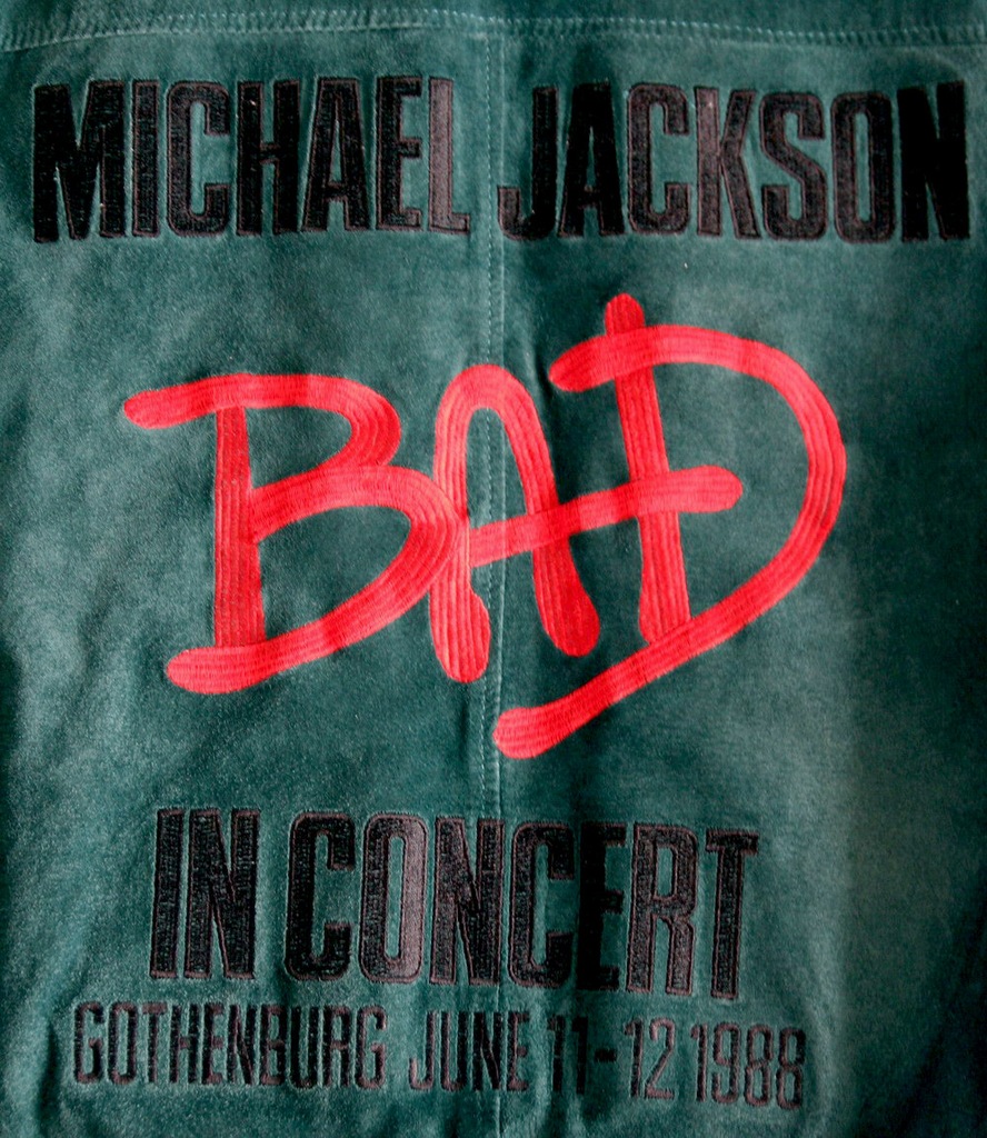 Michael Jackson BAD kurtka zamsz z koncertu w 1988