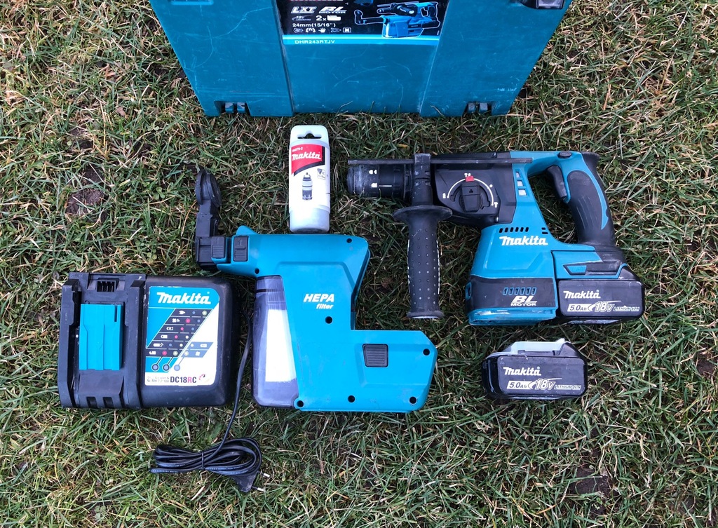 Młotowiertarka aku Makita DHR243RTJV 2x5,0Ah FV23%