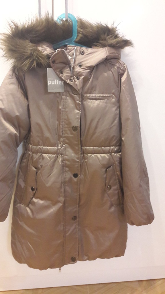 Zimowy ciepły płaszcz GAP 140-146