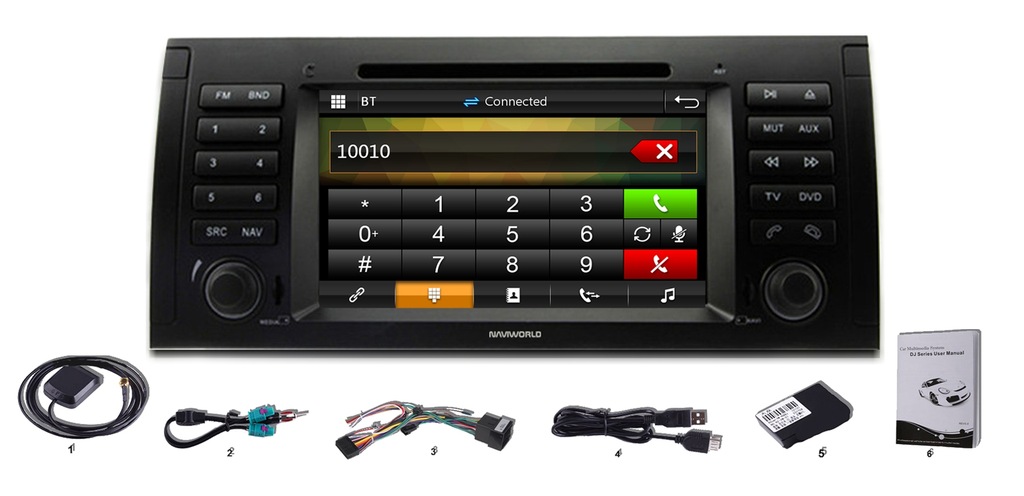 BMW E39 RADIO NAWIGACJA 7'' DVD GPS DVBT 7501082934