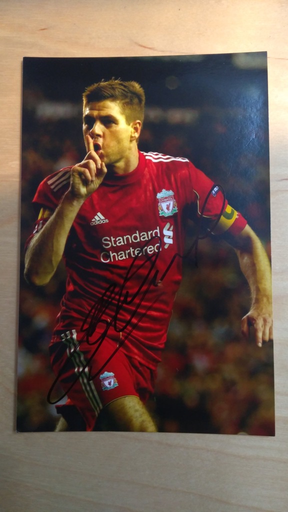 STEVEN GERRARD ORYGINALNY AUTOGRAF! LEGENDA!