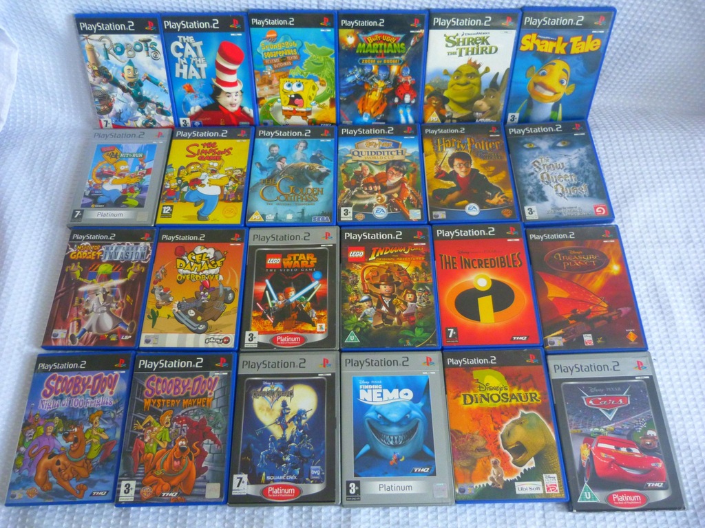 ZESTAW * 24 GRY PS2 * Dla Dzieci * Gry PS2 *