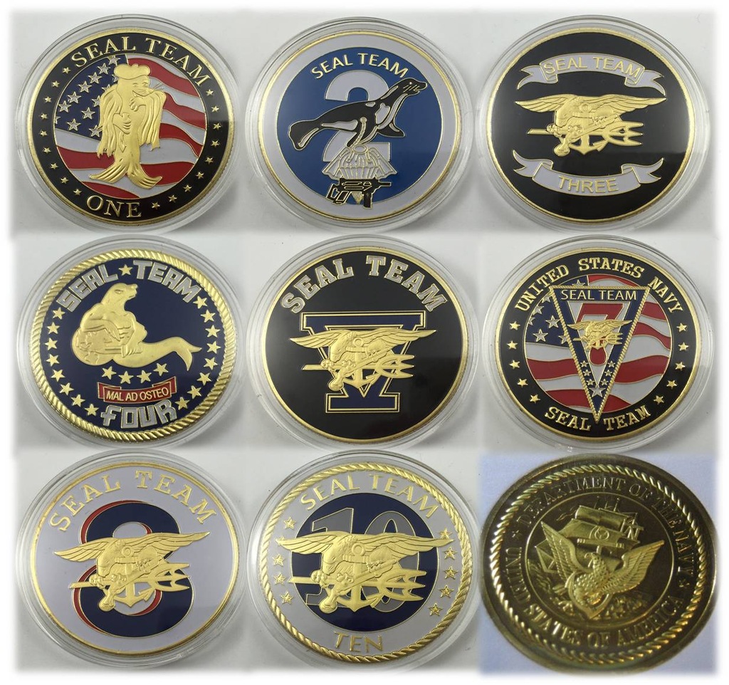 COIN SPECIAL FORCES US NAVY SEAL WSZYSTKIE TEAM-Y!