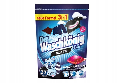 WASCHKONIG BLACK 3 in 1 Kapsułki do prania tkanin