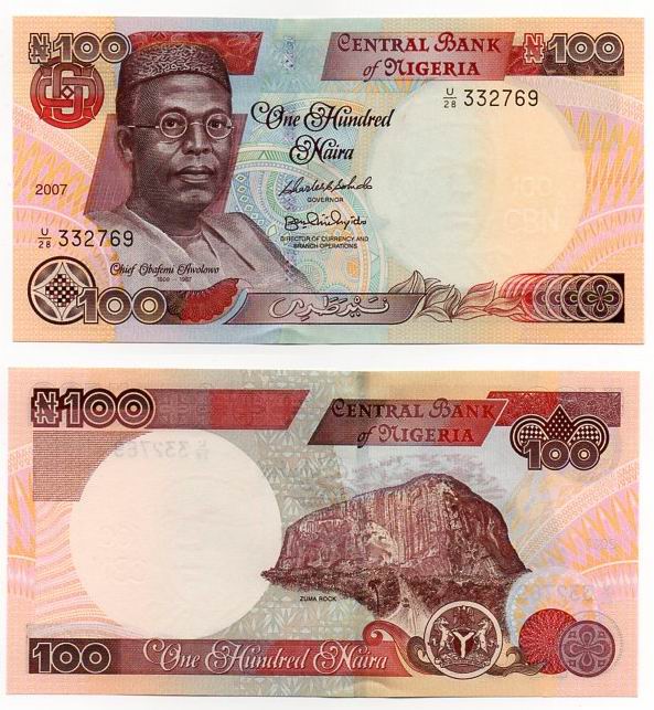 NIGERIA 2007 100 NAIRA