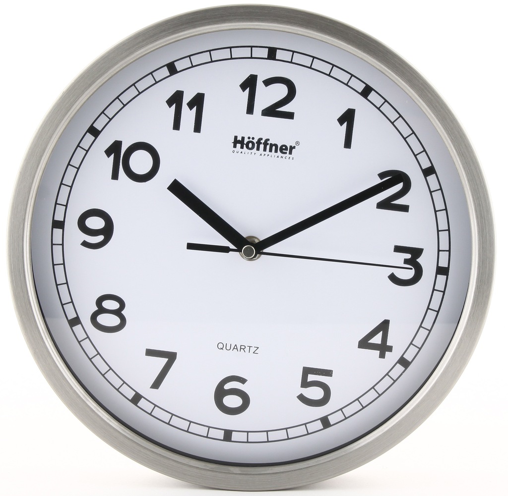 HOFFNER ZEGAR ŚCIENNY 25 CM PŁYNĄCY MECHANIZM
