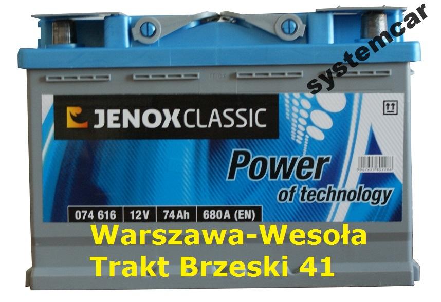JENOX Classic 74Ah 680A Wesoła Trakt Brzeski 41