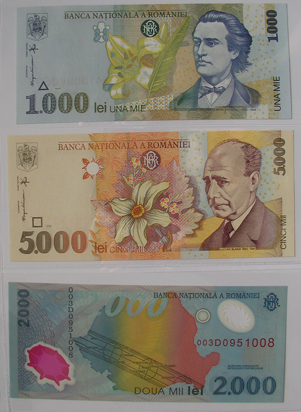 Rumunia 1000 + 2000 + 5000 Lei