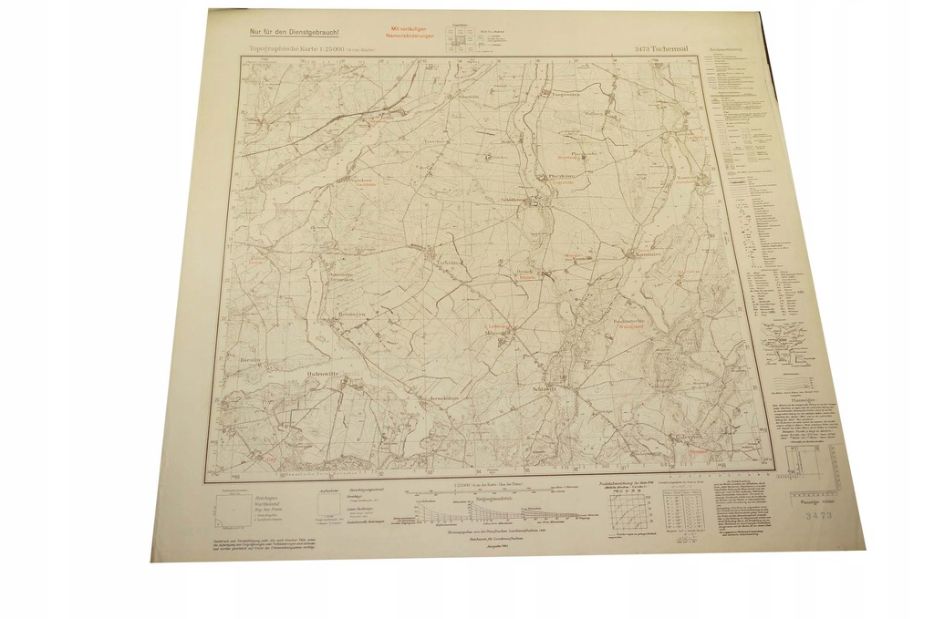 392. Mapa TRZEMŻAL Tschemsal 1940 gm. Trzemeszno
