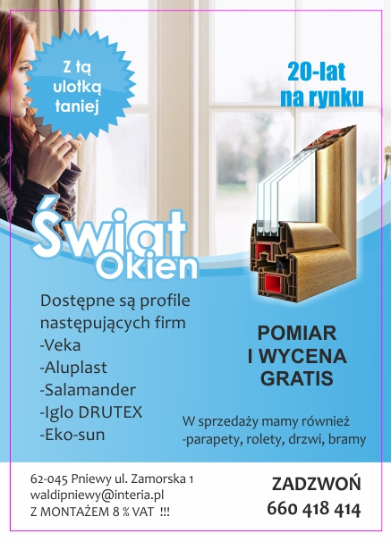 Okna pcv Drutex, Ekookna i inni producenci