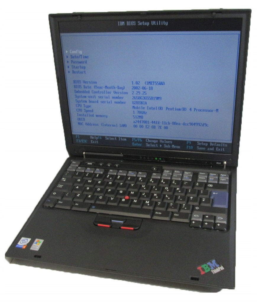 IBM ThinkPad R32 P4-M 1,7GHz 512MB brak hdd _3141