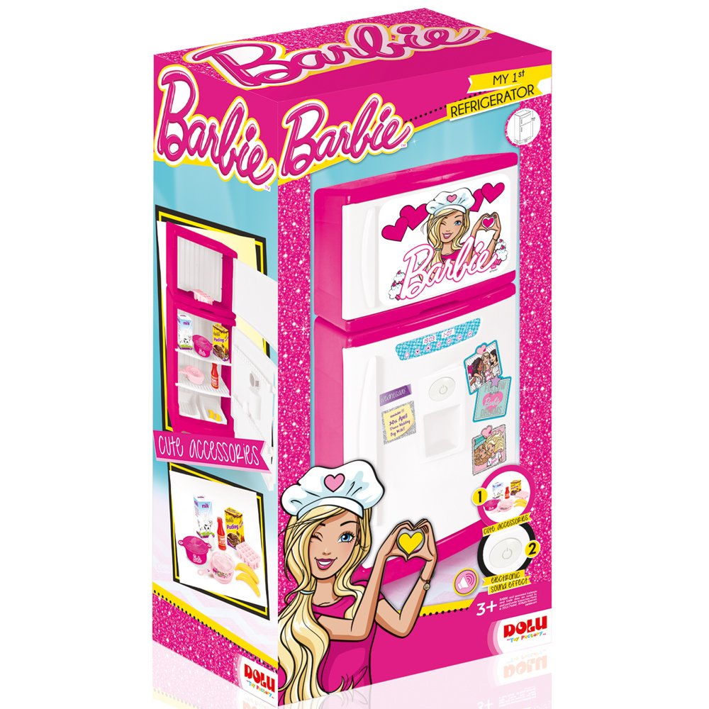 BARBIE - LODÓWKA Z DŹWIĘKIEM + lalka Barbie GRATIS