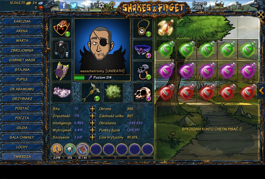 DWA KONTA SHAKES&FIDGET SFGAME POLSKI S.10