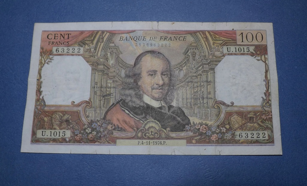 100 FRANKÓW 1976 FRANCJA