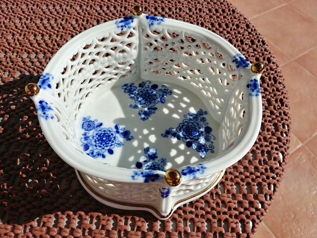PORCELANA koszyk siatkowy ECHT KOBALT 1764