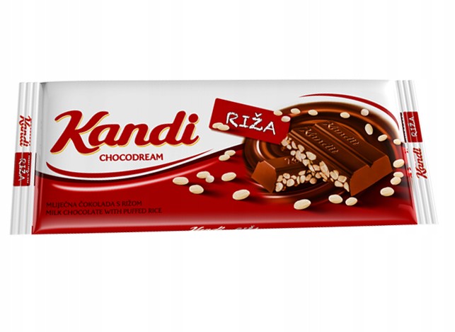 Czekolada KANDI z PRAŻONYM RYŻEM 200g z CHORWACJI
