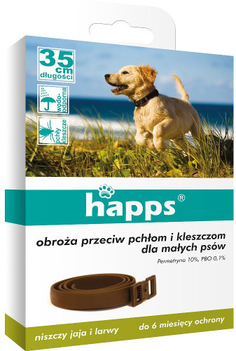 Happs obroża przeciw pchłom i kleszczom +GRATIS