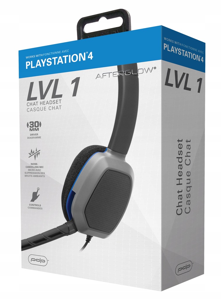 PDP PS4 Słuchawki Afterglow LvL.1 Chat Headset - 7383691290 - oficjalne ...