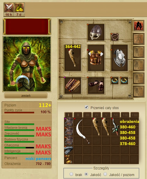 KONTO GLADIATUS | 112+ POZIOM | 6 MIESIĘCY PREMIUM