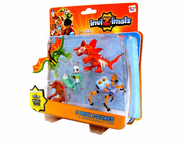 5 FIGUREK + 5 KARTY INVIZIMALS USAKO JUNGLE DRAGON