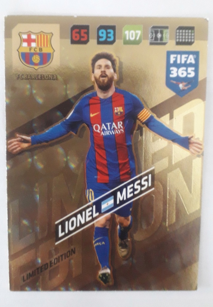KARTA ZŁOTA LIMITED LIONEL MESSI