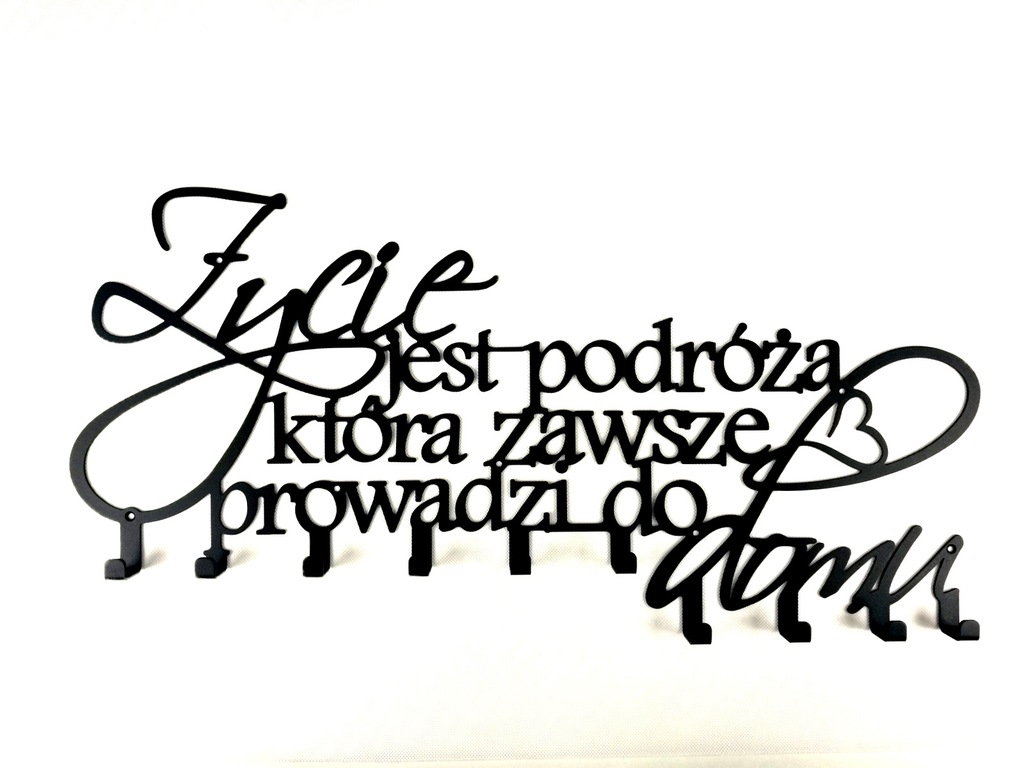 Wieszak do przedpokoju na ubrania polska sentencja