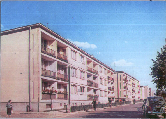 CZARNKÓW -- SIKORSKIEGO - BLOKI - ROWERY -- 1968