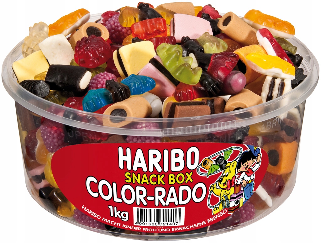 Żelki Haribo Color-rado 1,1 kg z Niemiec
