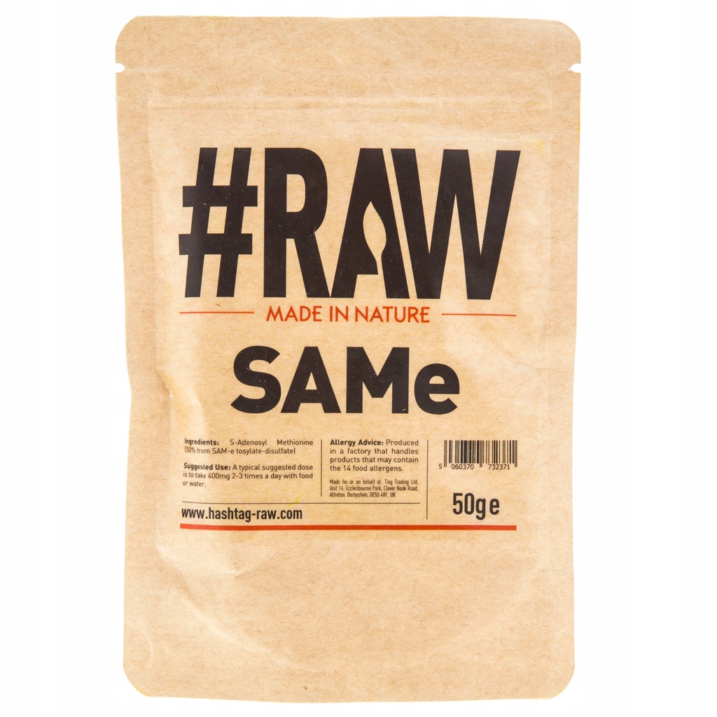RAW SAMe (S-Adenozylometionina) - PROSZEK 50g
