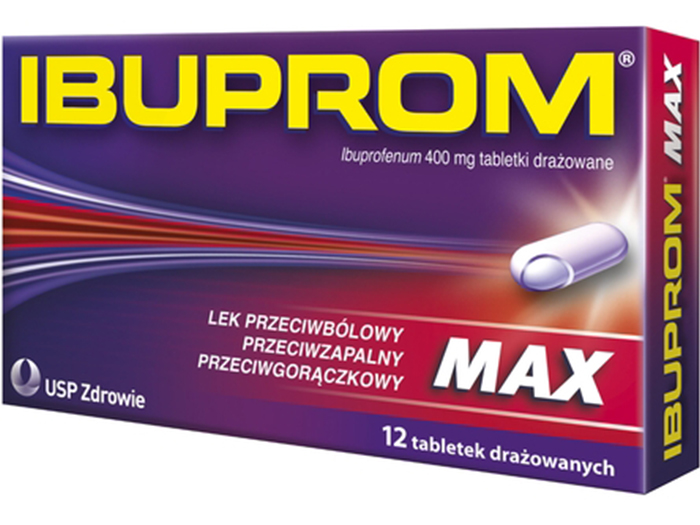 AP Ibuprom Max 400 mg ból gorączka infekcje 12 tab