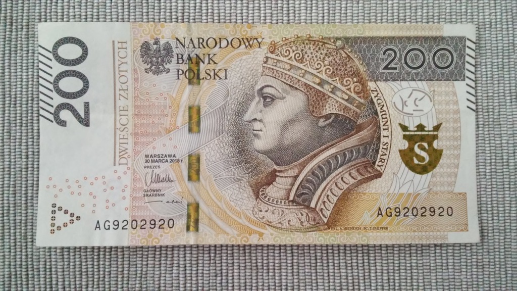 BANKNOT 200ZŁ RADAR RADAROWY 200 ZŁ ZL 