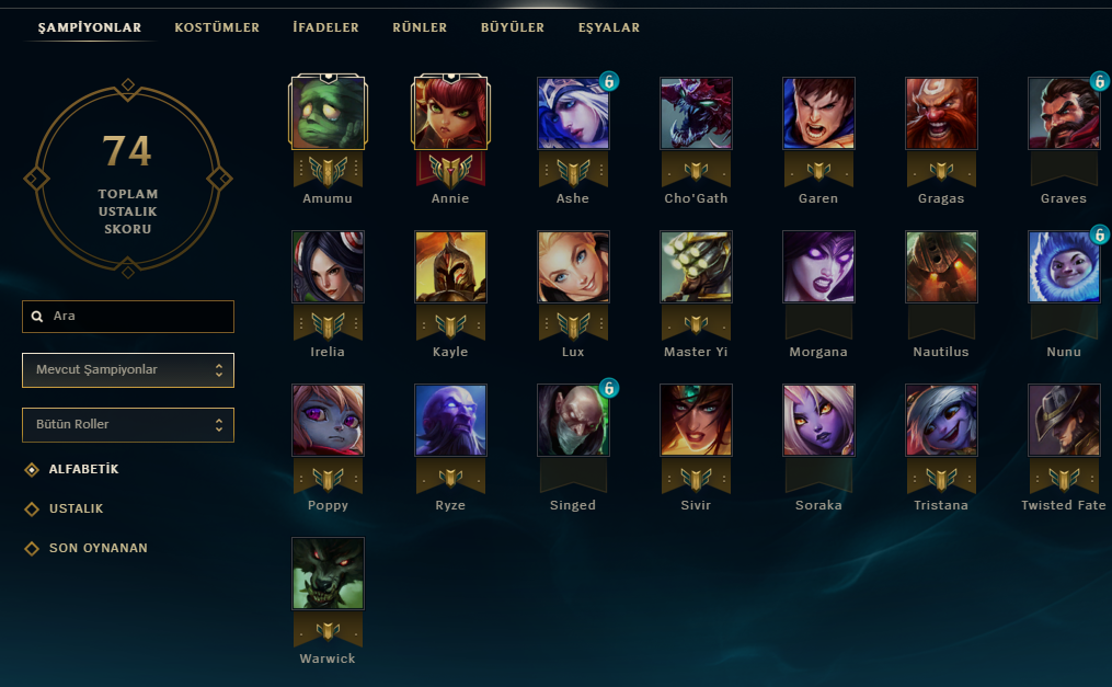 Konto League of Legends na Serwerze Tureckim