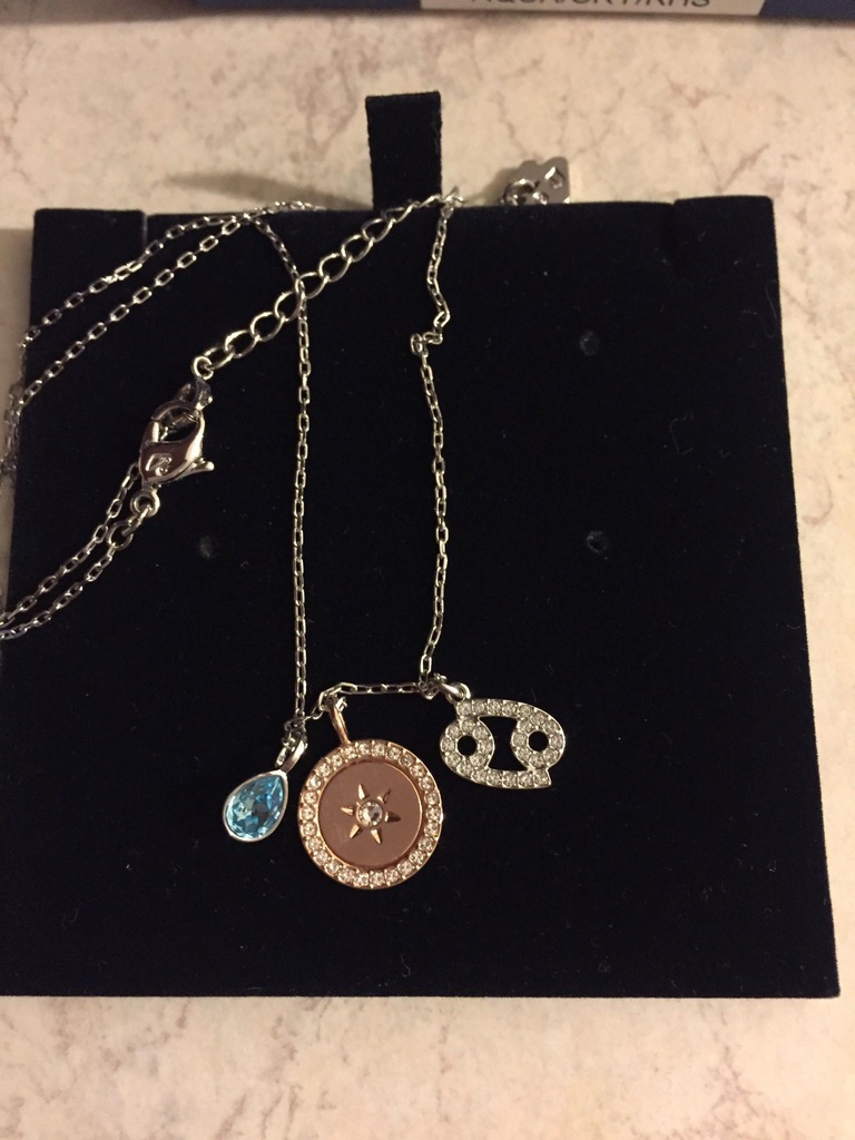 Naszyjnik Swarovski Zodiak rak wisiorek maffashion