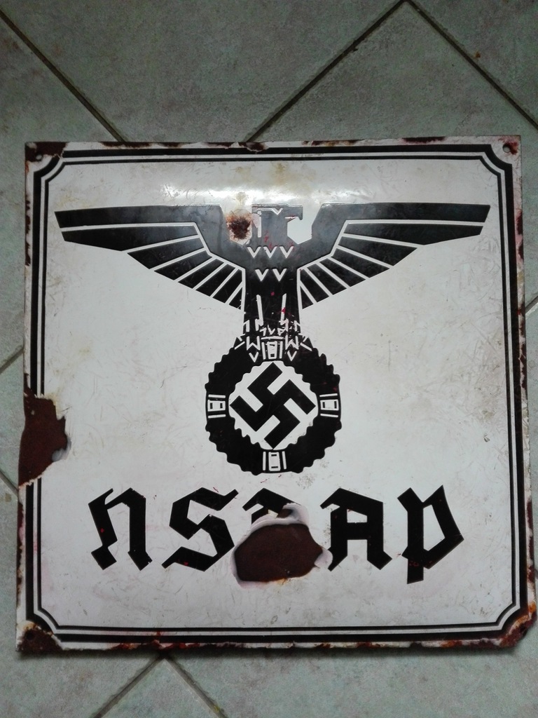 Szyld 100% oryginał NSDAP III Rzesza z Lipska
