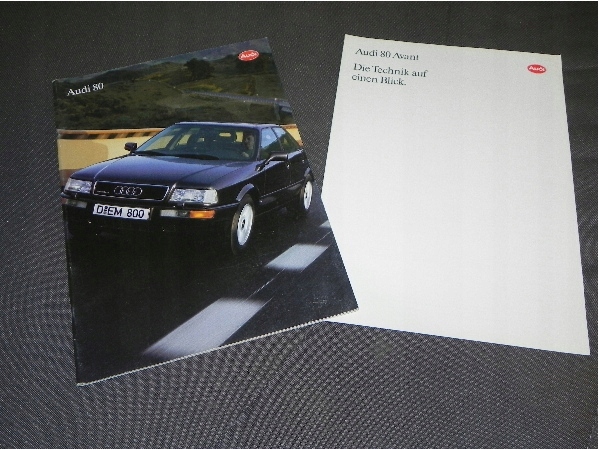 Audi 80 B4 także quattro - 1993 zestaw prospektów