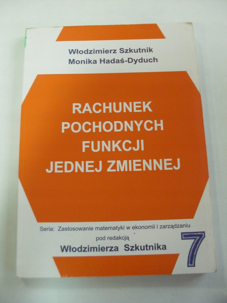 Rachunek pochodnych funkcji jednej zmiennej