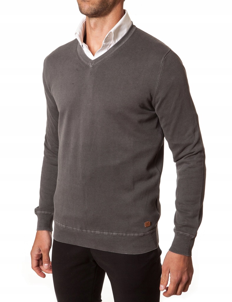 CAMEL ACTIVE BAWEŁNA sweter M 384035/35 V-NECK